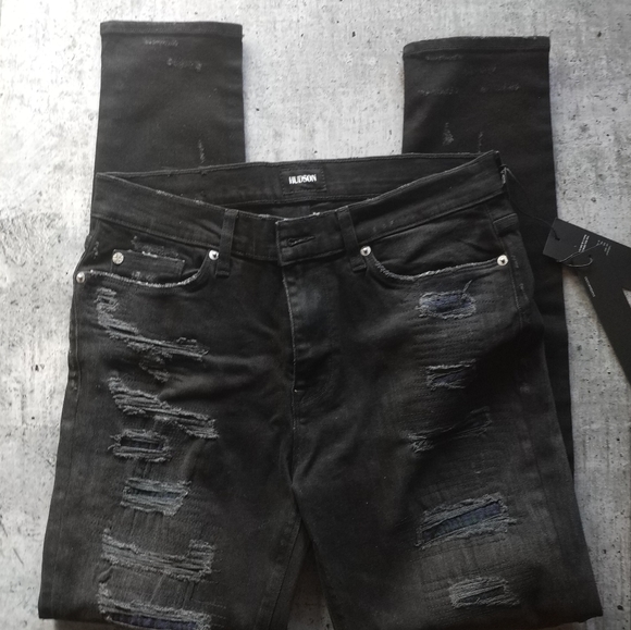 Hudson Black Distressed Jeans